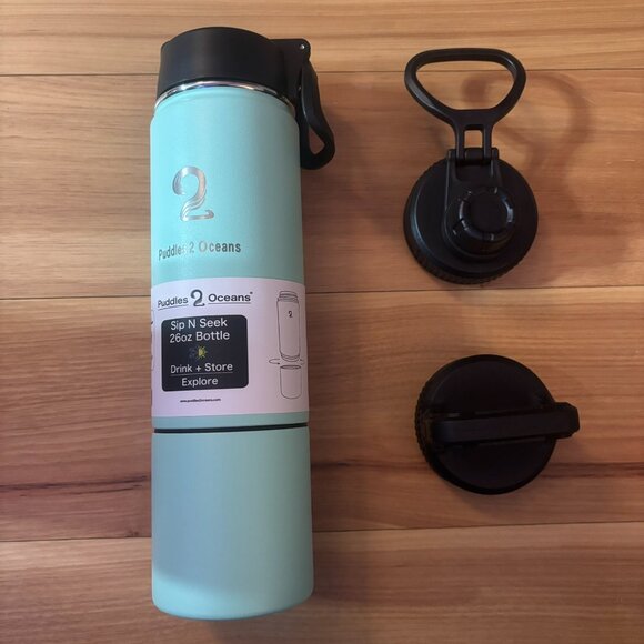 Puddles 2 Oceans Insulated Water Bottle & Snack Container - Picture 2 of 14